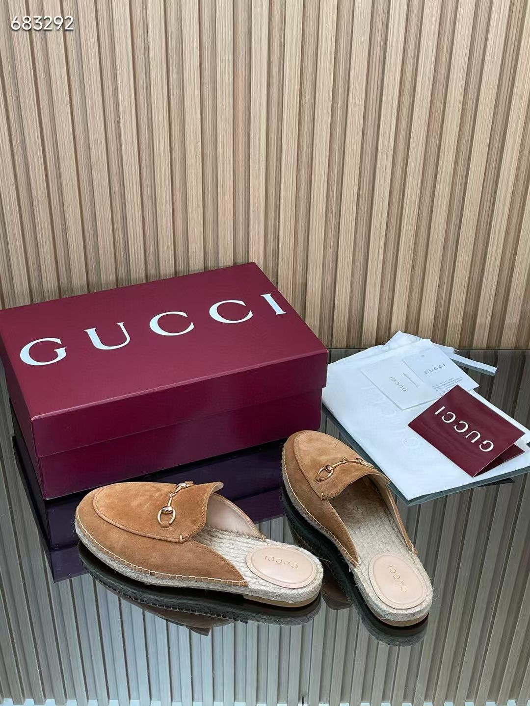 GUCCI 26S LOAFER MULES IN BROWN SUEDE