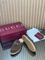 GUCCI 26S LOAFER MULES IN DARK BROWN SUEDE