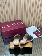 GUCCI 26S LOAFER MULES IN BLACK SUEDE