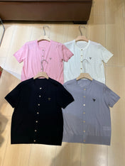 LORO PIANA 26S SHORT SLEEVE CARDIGAN 842