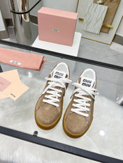 ECRU SNEAKERS IN BROWN BLEACHED SUEDE