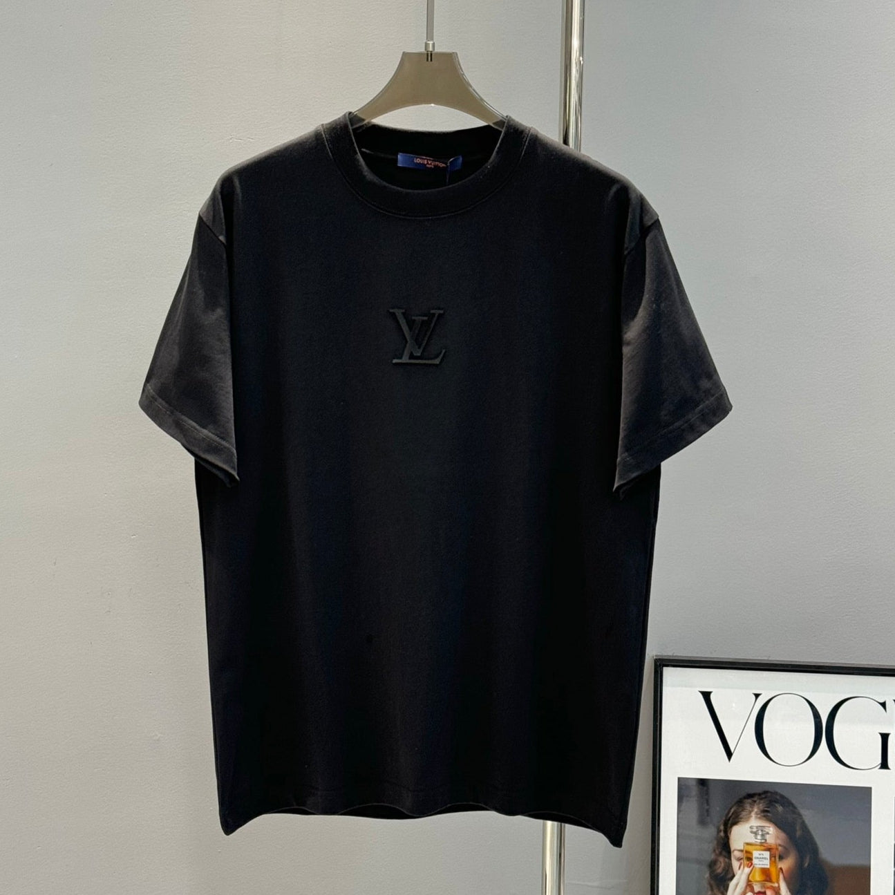 LV T-SHIRT IN BLACK MODAL COTTON 238790