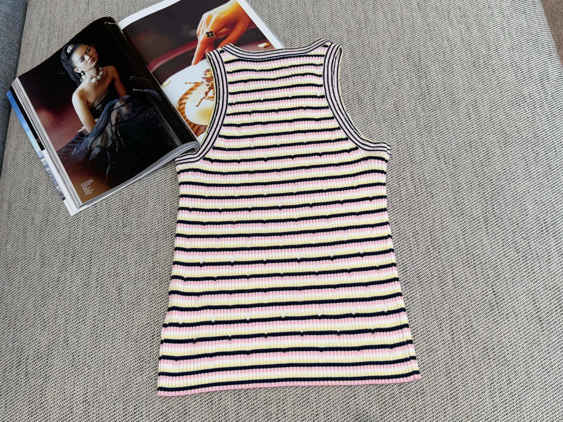 Chanel Tank Top Multicolor Tencel 232700