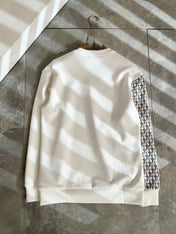 DIOR OBLIQUE CREWNECK SWEATSHIRTS IN WHITE AND BLACK