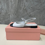 SMALL SQUARE HEAD MARY JANE SANDAL WHITE CALFSKIN