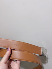 YSL 25S BELT 30 MM IN BROWN CALFSKIN 520625