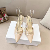 MY DD SLINGBACK PUMP 85MM IN BEIGE CALFSKIN