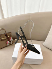 MY DD SLINGBACK PUMP 85MM IN BLACK DENIM