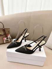MY DD SLINGBACK PUMP 85MM IN BLACK DENIM