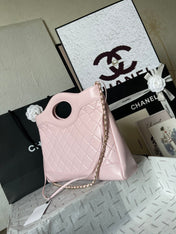 CC MEDIUM 36 SHOPPING BAG IN LIGHT PINK CALFSKIN