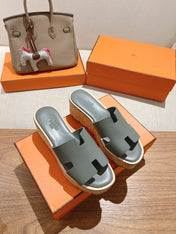 HM 25S HIGH WEDGE SANDALS IN GREY LAMBSKIN STYLE 7