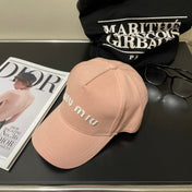 MIUMIU EMBROIDERED DENIM BASEBALL CAP STYLE 77