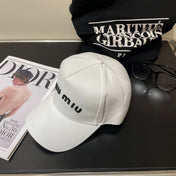 MIUMIU EMBROIDERED DENIM BASEBALL CAP STYLE 75