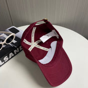 CELINE BASEBALL CAP 910972 IN RED CANVAS