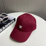 CELINE BASEBALL CAP 910972 IN RED CANVAS