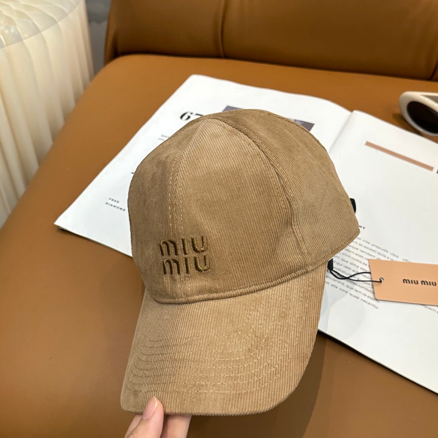 MIUMIU VELVET BASEBALL CAP STYLE 61