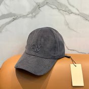 MIUMIU VELVET BASEBALL CAP STYLE 60