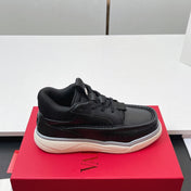 VALENTINO 25S RUNBOOT SNEAKERS IN BLACK LAMBSKIN