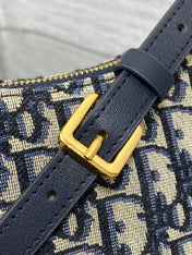 MONTAIGNE CIGALE MINI 24 BAG IN BLUE DIOR OBLIQUE JACQUARD