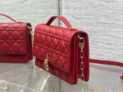 MINI BAG 24 IN RUBBY RED PATENT CANNAGE CALFSKIN