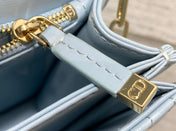 MINI BAG 24 IN LIGHT BLUE PATENT CANNAGE CALFSKIN
