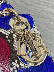 MINI 17 LADY BAG IN COLORFUL SNAKESKIN PATTERN LAMBSKIN 225981