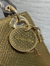 MINI 17 LADY BAG IN GOLD METALLIC LAMBSKIN