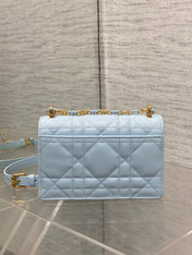 MISS CARO MINI BAG 17 IN BABY BLUE MACROCANNAGE LAMBSKIN