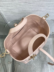 DIOR 25S ALWAYS BAG 22 IN LIGHT PINK MACROCANNAGE CALFSKIN GOLD HARDWARE