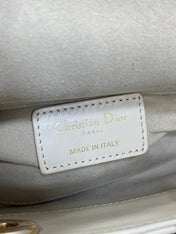 DIOR 25S MICRO LADY D-JOY 16 IN BEIGE LAMBSKIN GOLD HARDWRE