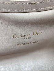 DIOR 25S JOLIE TOP HANDLE MINI BAG 18 IN BABY PINK CALFSKIN GOLD HARDWARE