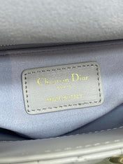 DIOR 25S MINI LADY DIOR BAG 17 IN LILAC CANNAGE CALFSKIN GOLD HARDWRE