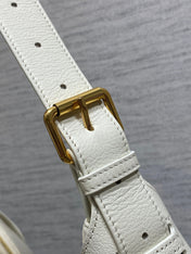 DIOR 25S VOYAGE BAG 34 IN IVORY FLAT MACROCANNAGE GRAINED CALFSKIN