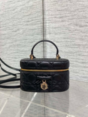 DIOR 26S MINI VANITY 17 IN BLACK LAMBSKIN