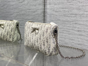 DIOR 26S PROMENADE BAG 22 IN BEIGE OBLIQUE JACQUARD