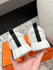 BOUNCING SNEAKER IN WHITE MIX BLACK CALFSKIN