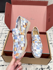 LP 26S SUMMER CHARMS WALK LOAFER IN MULTICOLOR CROCODILE CALFSKIN GOLD HARDWARE