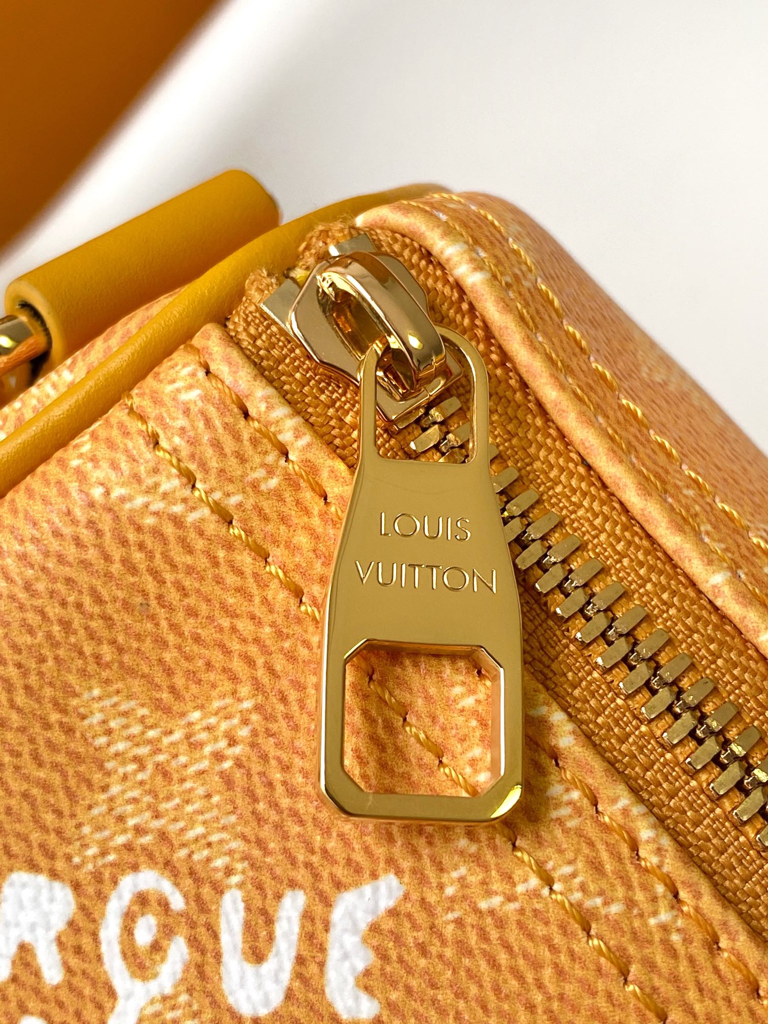 KEEPALL BANDOULIÈRE 25 IN ORANGE MONOGRAM HERITAGE CANVAS