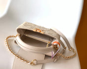 LV 25S CAPUCINES MINI BAG 21 IN VANILLA-COLORED EMBROIDERED CANVAS