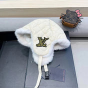TRAPPER HAT IN BEIGE COTTON 411230