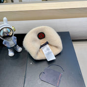 BEANIE HAT IN BEIGE WOOL AND RABBIT FUR 433474