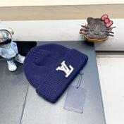 BEANIE HAT IN NAVY BLUE  WOOL 435030