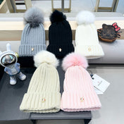 WOOL BEANIE WITH POM POM LIGHT PINK 435047