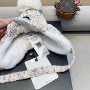 BEANIE HAT IN WHITE WOOL LINED WITH FLEECE 436774