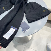 SET SCARF AND HAT IN BLACK WOOL 436222