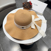 CELINE 26S STRAW WIDE BRIM HAT STYLE 74
