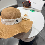 CELINE 26S STRAW WIDE BRIM HAT STYLE 74