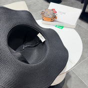 CELINE 26S STRAW WIDE BRIM HAT STYLE 73