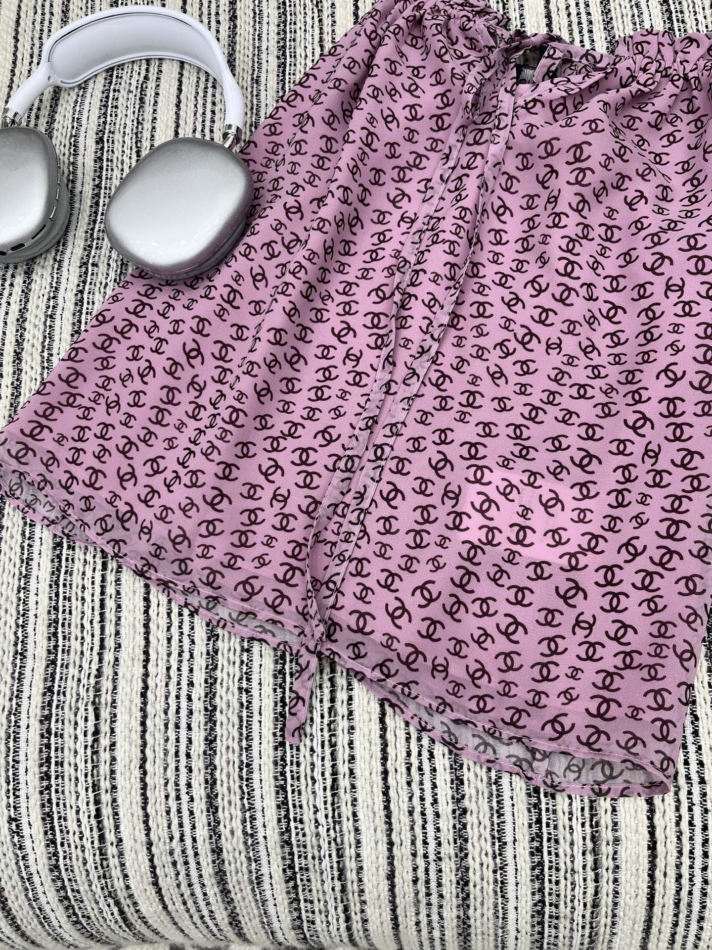 CHANEL PINK PEARL-EMBELLISHED CAMISOLE
