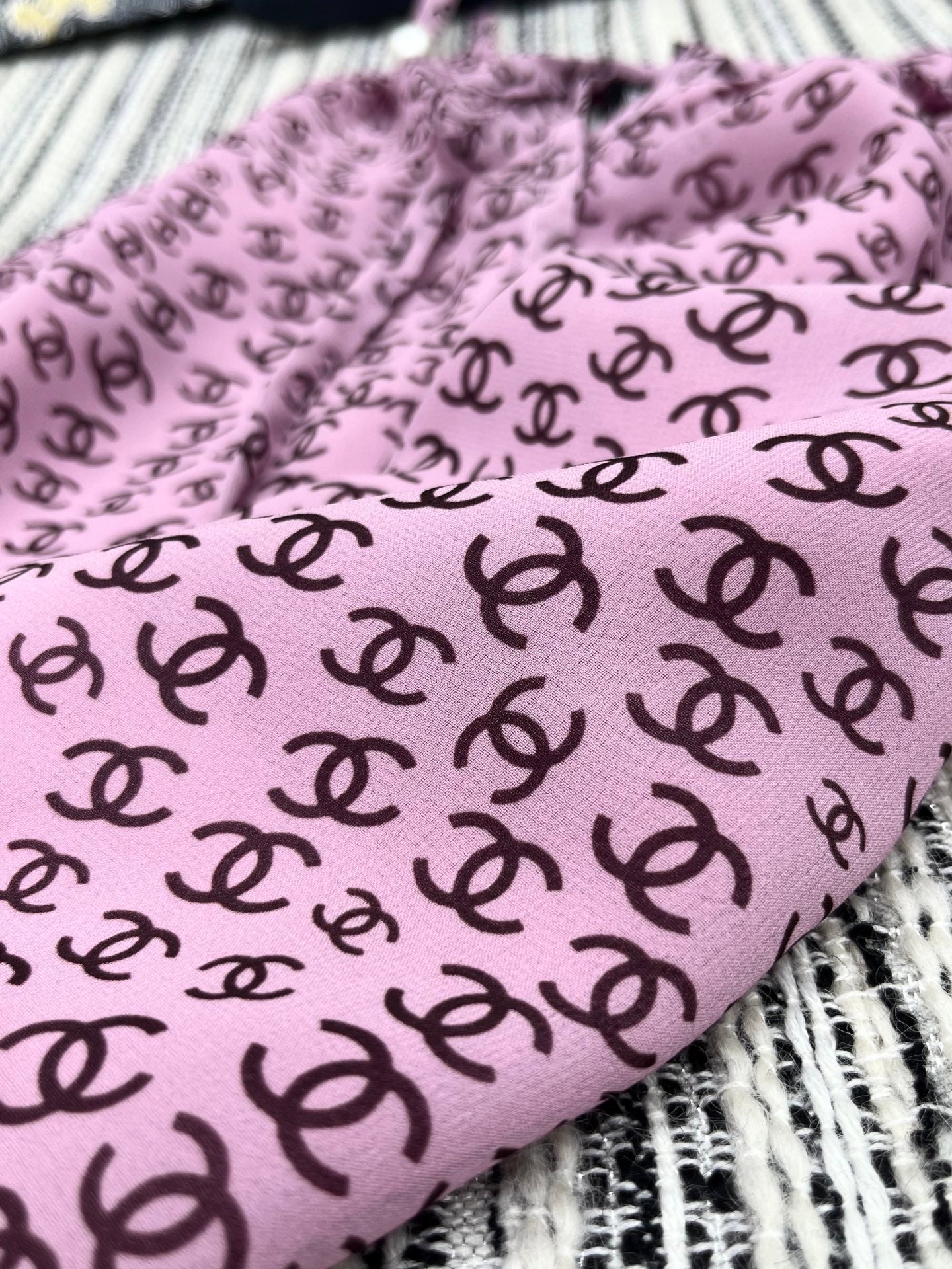 CHANEL PINK PEARL-EMBELLISHED CAMISOLE